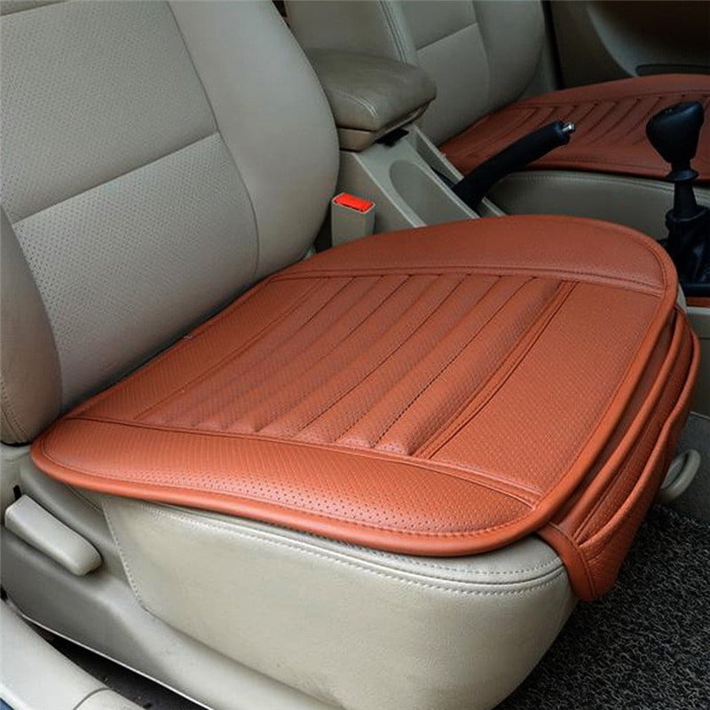 PU Leather+Ice Silk Car Front Single Seat Cover Cushion Mat Protector USA Stock