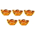 thumbnail image 4 of PAMINGONO 5Pcs Citrine Ingot Statue Citrine Craft For Wealth Symbol, 4 of 8