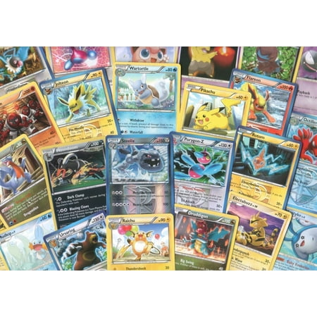 100 Assorted Pokemon Trading Cards with 7 Bonus Free Holo (Best Way To Ship Trading Cards)