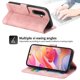 thumbnail image 4 of Funda Tipo Billetera para Samsung Galaxy A56 Carcasa Abatible con Porta Tarjetas, Bolsillo para Efectivo, Soporte Ajustable, Cierre Magnético y Correa de Muñeca Rosa, 4 of 6