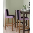 thumbnail image 2 of Purple Black Ombre Bar Stool Covers Set of 2, Modern Gradient Abstract Art Stretch Washable Bar Chair Covers with Backs, Removable Pub Counter Height Chair Cover for Kitchen Dining Room Cafe, 2 of 7