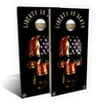 thumbnail image 2 of Skip's Garage American Flag Punisher Outdoor Cornhole Board Set Include Carrying Case Backyard 2x4, 2 of 5