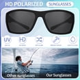 thumbnail image 4 of Bocaoying 4 Pack Polarized  Sports Sunglasses for Men, Mens Sunglasses Wrap Around UV400 Protection for Cycling Fishing Driving Golf, 4 of 7