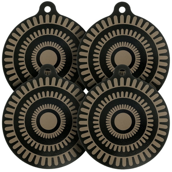 4 Pcs Thermochromic Silicone Induction Cooktop Protect Mat,Silicone mat for Induction Cooktop,Induction Cooktop protective cover (9.9inches)
