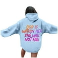 thumbnail image 4 of Women's Hoodies Sweatshirts Long Sleeve Pullover Sweatshirts Oversized Hoodies for Women Sky Blue Hoodies Woman Fall Sweatshirts for Women Daily Wear, 4 of 6