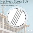 thumbnail image 4 of Stainless Steel Hex Head Screw Bolt 4 Pcs - M6 X 150mm Fully Threaded., 4 of 5