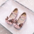 thumbnail image 1 of Zapatos planos de princesa para niñas de primavera y otoño, bonitos zapatos de una sola capa con lazo, zapatos de cuero con suela blanda para niñas pequeñas, 1 of 6