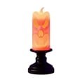 thumbnail image 2 of Halloween Pumpkin Lantern Candle Holder with Skull Decor Tabletop Lamp,B, 2 of 5