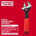 thumbnail image 2 of Hyper Tough 8-inch Wide Jaw Adjustable Wrench, Dual Material Comfort Grips, 2 of 13