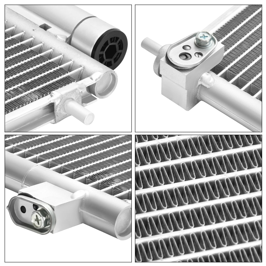 LEDKINGDOMUS AC Condenser for 2002-2006 Honda CR-V & 2003-2011 Element L4 2.4L, Replacement OEM#80110S9A013, Premium Aluminum, Leak Tested 2.94MPa, High-Density Louvered Fins