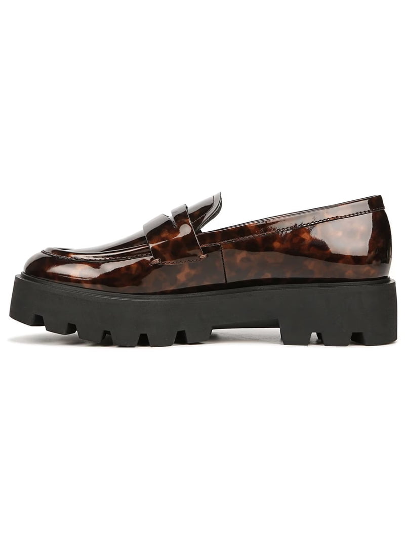 Franco Sarto Size 8 Women’s Balin Lug Sole Penny Loafers Brown Crinkle Patent Franco Sarto Women main image 2