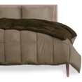 thumbnail image 2 of Bare Home Goose Down Alternative Reversible Comforter, Queen, Cocoa/Taupe, 2 of 6
