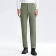 thumbnail image 4 of Casual Pants for Men, Pleated Pocket Button Waist Quick-Dry Full Length Pants for Spring Summer, 4 of 9
