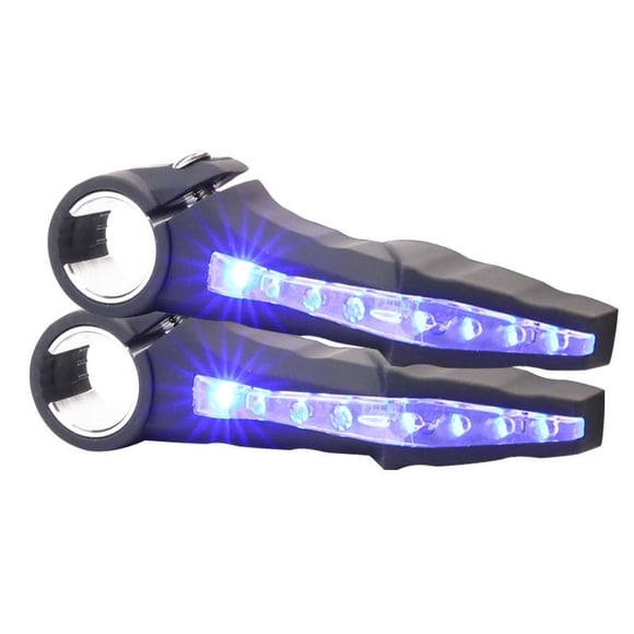 Luz de manillar azul, 2 luces delanteras para bicicleta, luces LED, intermitentes, luces de posición para bicicletas de 22 mm de diámetro.