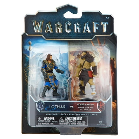 Jakks Pacific Warcraft Lother Vs Horde Warrior Mini Figure 6+, 2