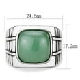 thumbnail image 4 of Anillo Color Plata Para Hombres de Acero Inoxidable Piedra Lisa Color Jade, 4 of 4