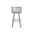 thumbnail image 4 of Amisco Derek 26 In. Swivel Counter Stool - Light Grey Polyurethane / Metallic Grey Metal, 4 of 9