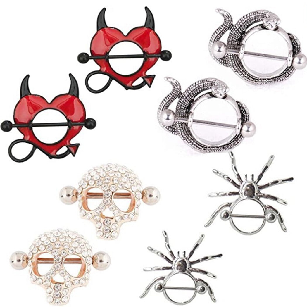 Nipple Hoop Stainless Steel 4 Pairs Nipple Piercing Ring Body Piercing Jewelry Walmart