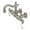 Brushed Nickel, variant on Kingston Brass CA1006T1 Heritage 3-3/8" Tub Wall Mount Clawfoot Tub Faucet, Polished Chrome