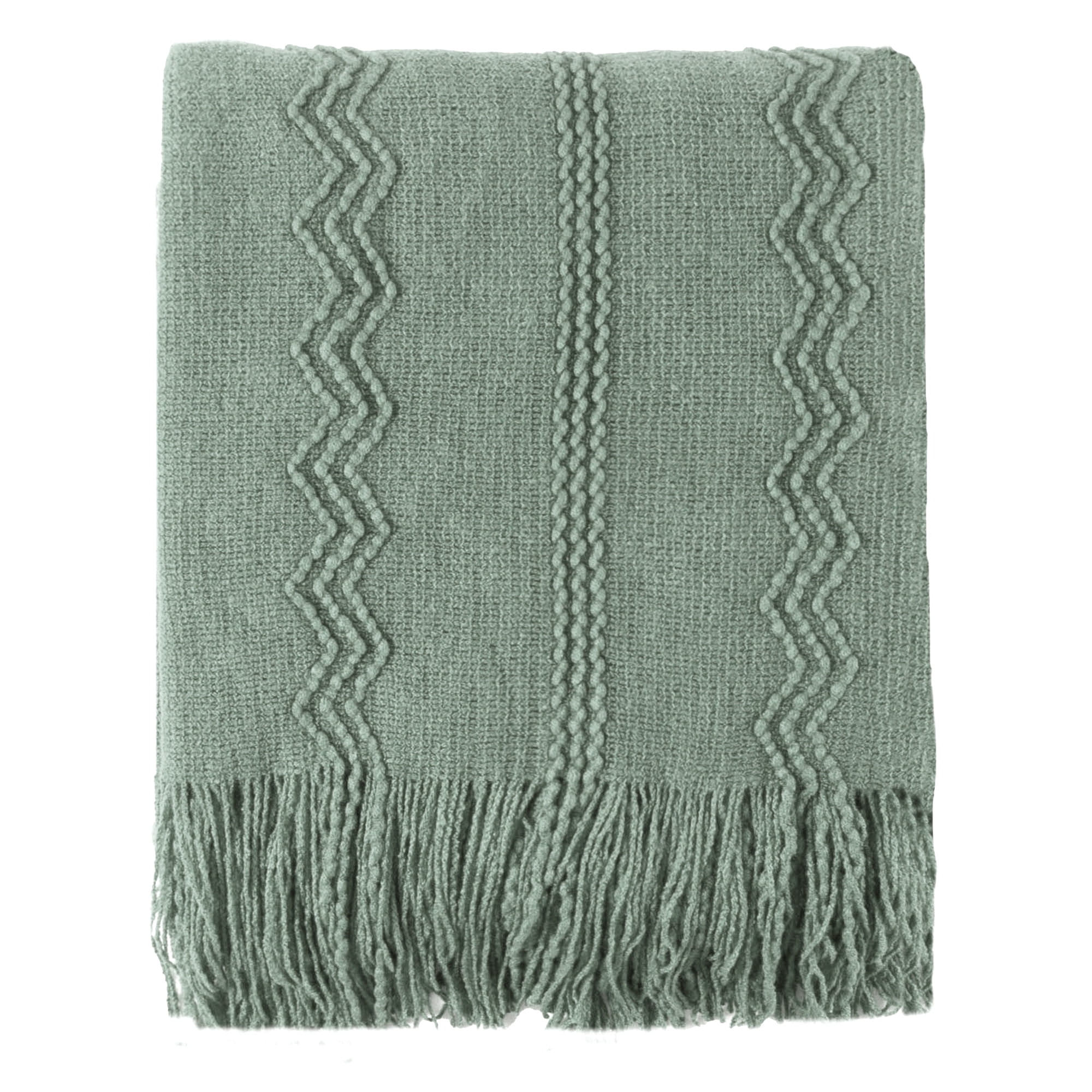 Battilo Sage Green Throw Blanket for Couch, Knit Sage Throw Blankets