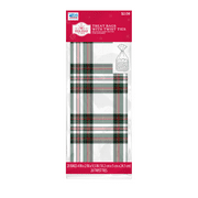 Way to Celebrate 20ct Cello Christmas Treat Bags 4"x9.5" with 20 White Twist Ties- Holiday Plaid