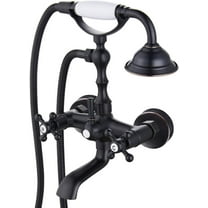 Clawfoot Bathtub Faucet Wall Mount with Hand Held Shower Faucet Set Tub Filler