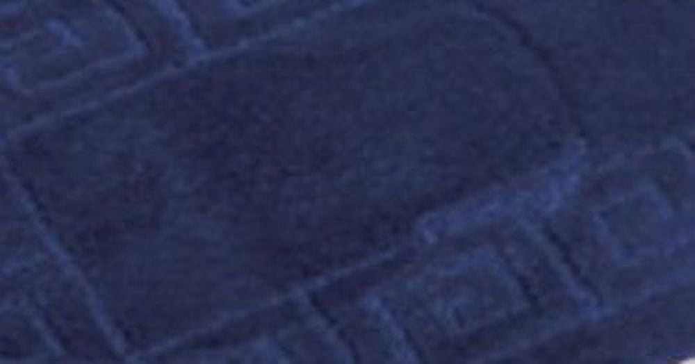 3 Piece Bath Rug Set Pattern Bathroom Rug (20"x32")/large Contour Mat (20"x20") with Lid Cover (Navy)
