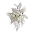 thumbnail image 2 of Guirnaldas florales decorativas de flores artificiales para fondo de boda, elegantes y hechas a mano Blanco, 2 of 9