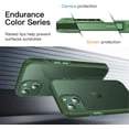 thumbnail image 2 of Casus Frosted Matte Silicone Frame Shockproof Case for iPhone 13 - Green, 2 of 6
