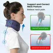 Velpeau Neck Brace, Soft Foam Cervical Collar for Sleeping, for Neck Pain and Support,Neck Support Collar for Travel, Nap, Relief of Neck Cervical Spine Pressure(Blue, Enhanced Version, XL:4)