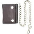 thumbnail image 2 of RFID Safe Wallet Trifold Wallet with Chain Attached Pure Leather & Key Holder ID Window, 2 of 6