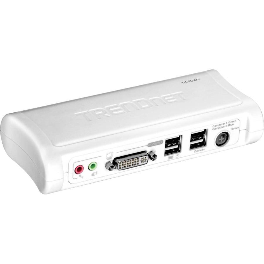 2-Port DVI/USB KVM Switch Kit w/ Audio (Includes 2x KVM cables)
