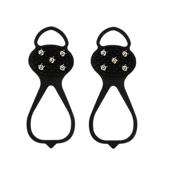 5 Teeth Crampons for Snow and Ice Spikes for Shoes Non-Slip Winter Outdoor Hiking Climbing Anti-slip Covers for Shoes Gripper（size 40-45）