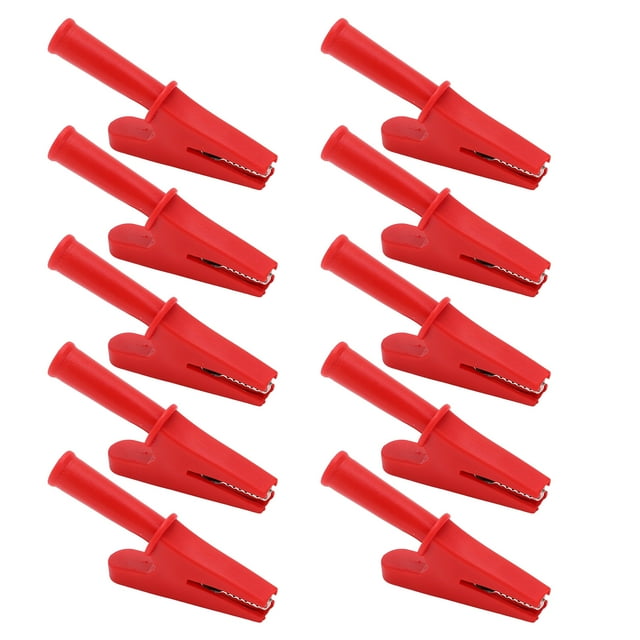 Electric Test Clip, 10mm Insulated Clip PVC Insulating Sleeve Excellent Workmanship For Welding Machinery For Electronic Instruments Red,Black,Green,Blue
