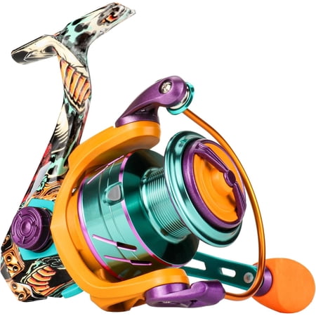 Spinning Reel - Billings 5.2:1 Gear Ratio Max Drag 22.05 LB Lightweight Interchangeable Left/Right Hand Ideal for Freshwater & Saltwater in 2000 3000 4000 5000 Models