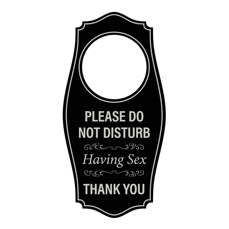  Do Not Disturb Door Hanger Black Plastic with White