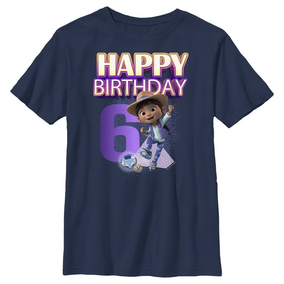Boy's Ridley Jones Ridley 6th Birthday  Graphic Tee Navy Blue X Large