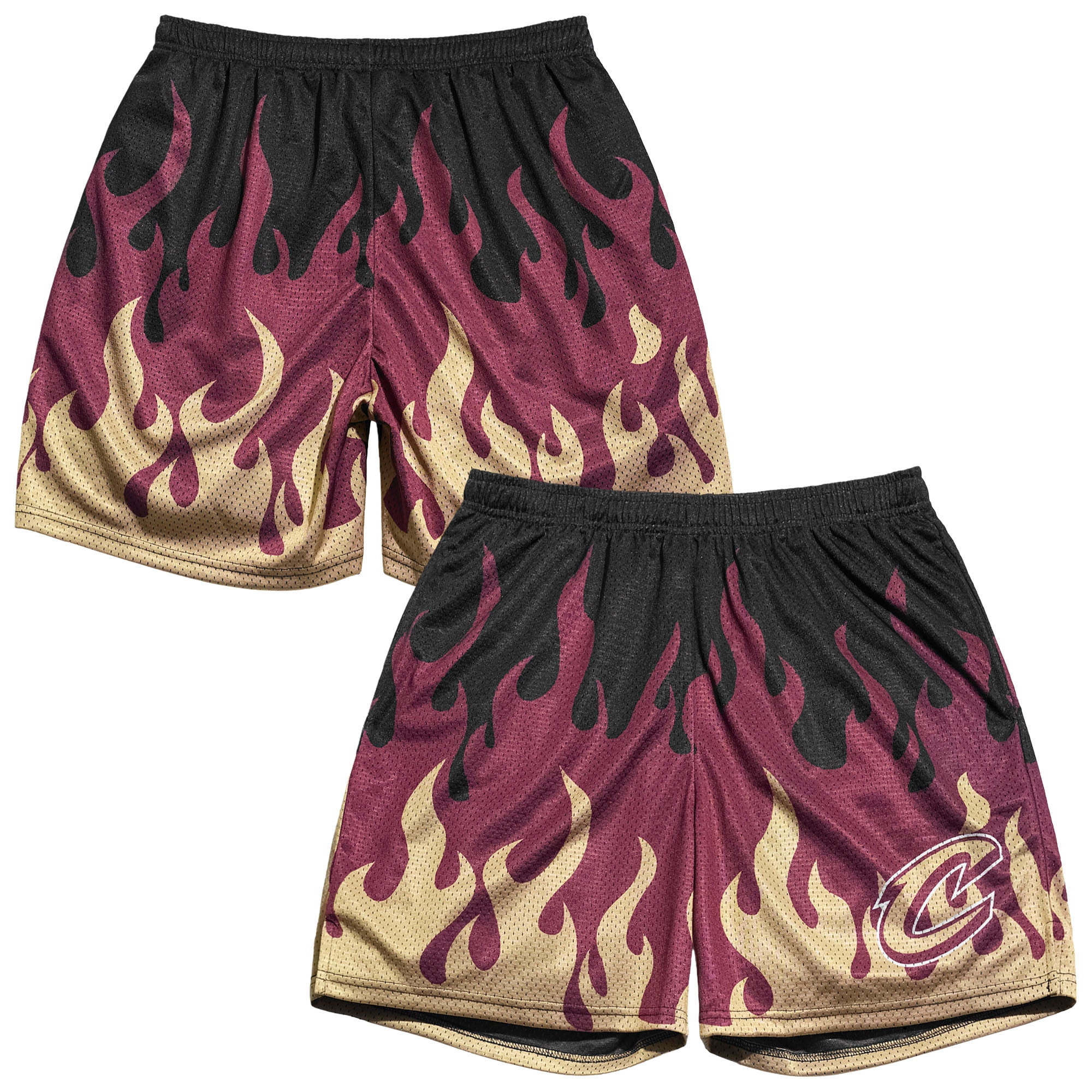 Men's Chalk Line Black Cleveland Cavaliers Flame Shorts
