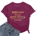 thumbnail image 3 of WEIWEN Halloween Shirts for Woman Sarcasm Because Vada Kedavr is Illegal Crewneck Short Sleeve Tee Tshirts Cute 2026 Going Out Tops Wine, XL, 3 of 3