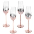 thumbnail image 5 of MyGift 9 oz Champagne Flute Ombre Rose Gold Stemware Glasses, Set of 4, 5 of 7