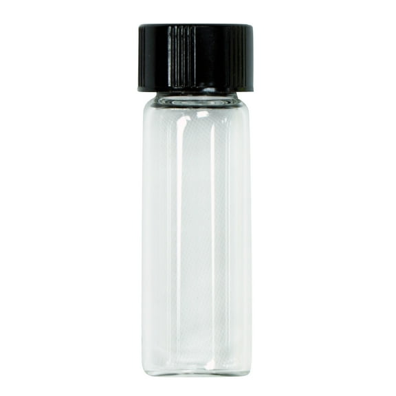 Small Glass 1 oz. Flakes and Flour Storage Vial with Lid for Gold Prospecting