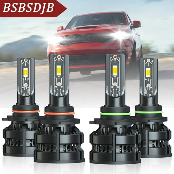 For Toyota Corolla 1993-1997- 4 pcs White LED Headlight Bulbs High Low Beam