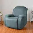 thumbnail image 2 of Recliner Chair Covers Stretch Recliner Cover(Recliner, Blue) 4 Pieces Recliner Couch Cover for Large Recliner with Pocket Elastic Bottom and Ties Furniture Protector for Pet, 2 of 5