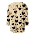 thumbnail image 5 of Viikei Womens Clothes Plus Size,Sweatshirts for Women Loose Fit,Fashionable Women's 3/4 Sleeve Valentine's Day Printed Round Neck Pullover Top Multicolor S, 5 of 5