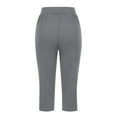 thumbnail image 6 of JJHGVB Capri Pants for Women Petite Capris for Women Petite Length Hiking Pants High Waisted Yoga Capris Lightweight Cropped Pants Soft Pajams Pants Yoga Pants Women'S Pants Gray S, 6 of 7