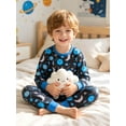 thumbnail image 4 of Aideaone 2-Piece Toddler Boys Pajamas Set Kids Pjs Long Sleeve Tees & Pants Printed Kids Sleepwear 2-6T, 4 of 6