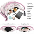 thumbnail image 3 of Fashionable Hobo Bag for Women – Durable & Comfortable, Hand-Drawn Cat Graphic, Cats and Hearts Pattern, Spacious Purse, 3 of 5