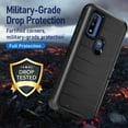 thumbnail image 4 of Xhy Moto G Pure Case, Moto G Power 2022 Case Military Grade Full Body Multilayer Drop Shock Protection 3 in 1 Rugged Durable Detachable for Motorola G Pure Phone, Motorola G Power 2022 Phone- Black, 4 of 8