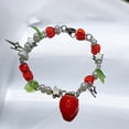 thumbnail image 3 of CIYISON Charming Strawberry Bracelet Wrist Jewelry Beaded Bracelet Alloy Material, 3 of 8