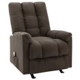 thumbnail image 1 of vidaXL Fauteuil de Massage Inclinable en Tissu Brun Foncé, 1 of 5